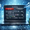 Интерфейс утилиты ThrottleStop на экране ноутбука с иконками повышения производительности и охлаждения.