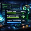 Интерфейс MSI Afterburner и разогнанный ПК в полумраке